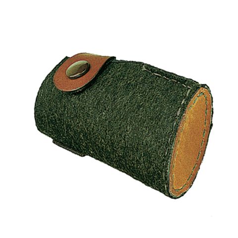 Mündungsschoner / Bockdoppelbüchse, Leder mit Loden